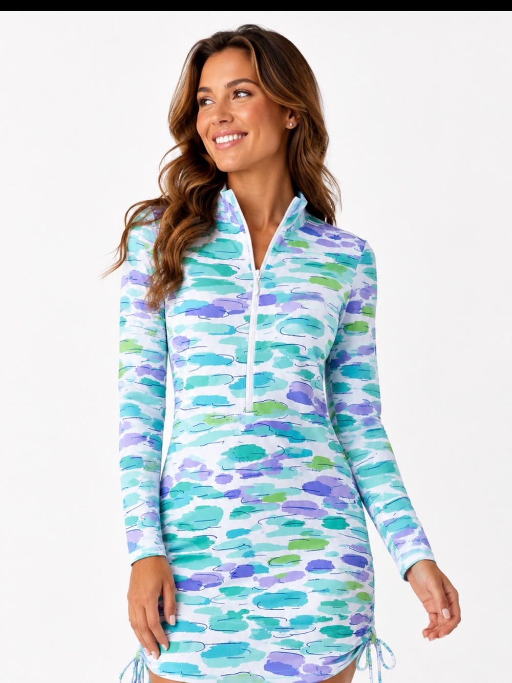 IBKÜLw Half-Zip Mini Dress- sz L -NWT
